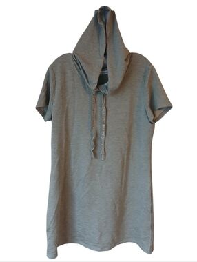Calvin Klein Gray Casual Hooded Short-Sleeve Dress Size XL
